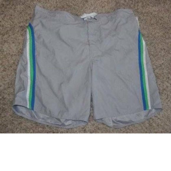 Mens Swim Trunks Joe Boxer Gray 2XL Mesh Lined Shorts Lightweight 10" - Picture 1 of 2